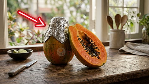 பப்பாளி பழம் Aluminium foil tricks