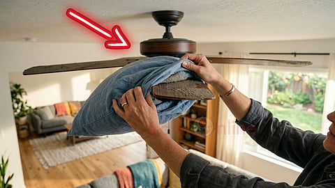 மின்விசிறி சுத்தம் Ceiling fan cleaning