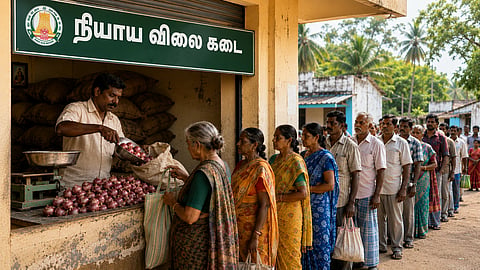 ரேஷன் கடைகளில் வெங்காயம் விற்பனை