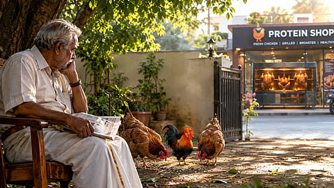 சிறுகதை | Elder man and rooster and hens