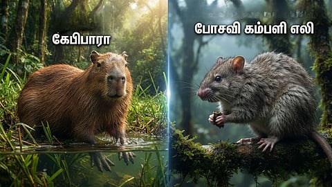 கேபிபாரா | Capybara and Bosavi Woolly Rat