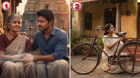 குட்டிக் கதைகள் | Mother and son & woman with cycle