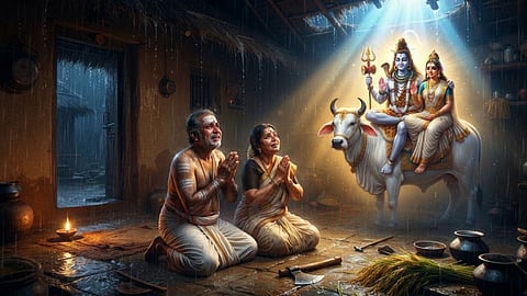 ஆன்மீகக் கதை | Ilaiyankudi Mara Nayanar and his wife and lord shivan and barvati