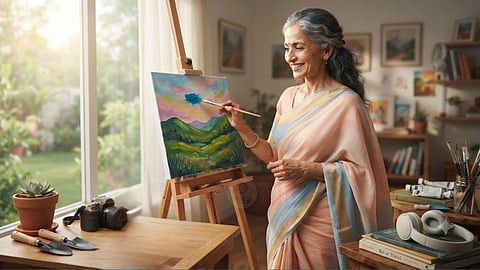 புதிய முயற்சிகள் | 60 years old woman paint