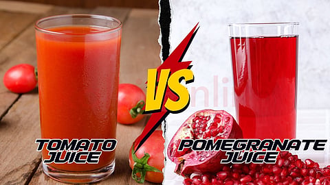 Tomato juice vs Pomegranate juice -  இரத்த அழுத்தம்