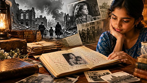நாட்குறிப்புகள் | Young girl with historical Diary