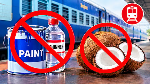 banned items in railway 