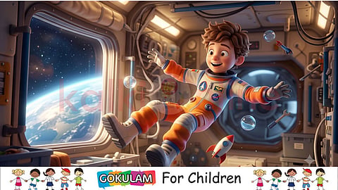 astronaut floating space