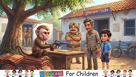 Smart Monkey and police