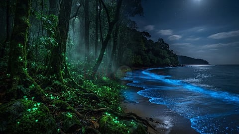 ஒளிரும் 7 இடங்கள் | bioluminescent places in India