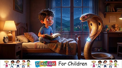 Boy and King Cobra