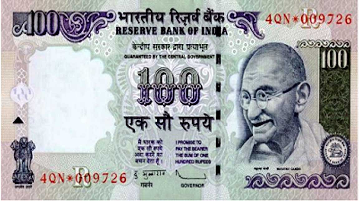 Whose picture was on our currency note before Mahatma Gandhiji?