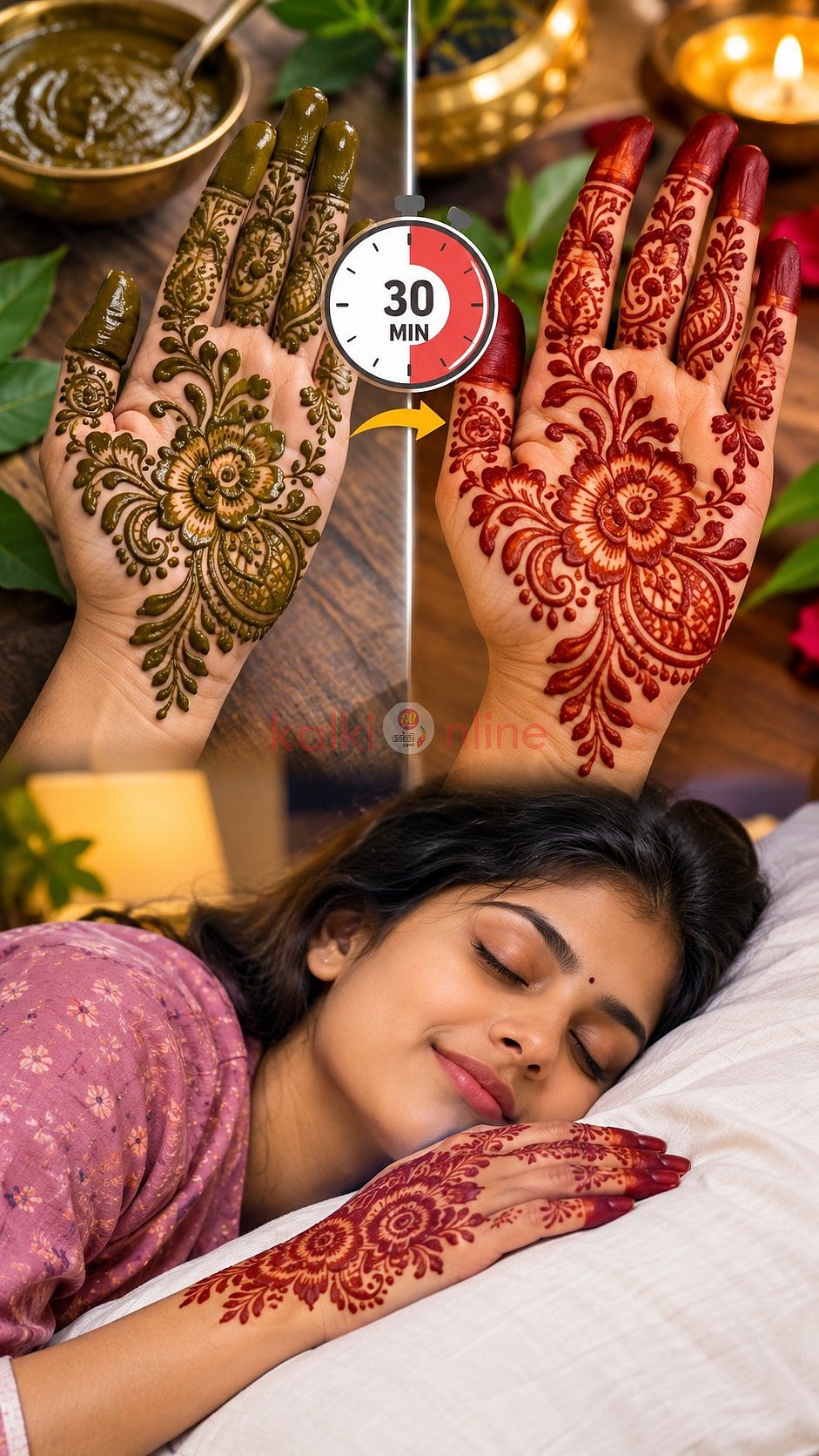 மருதாணி கருஞ்சிவப்பு நிறம் பெற 10 எளிய வழிகள்(Henna tips)