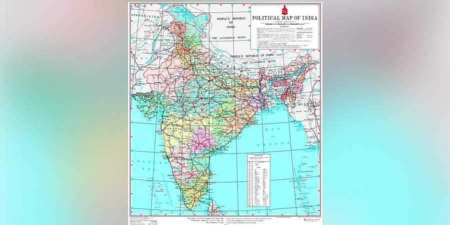 ಭಾರತದ ಹೊಸ ಪೊಲಿಟಿಕಲ್ ಮ್ಯಾಪ್ ಬಿಡುಗಡೆ ಮಾಡಿದ ಕೇಂದ್ರ