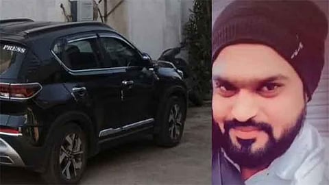 Deceased man Amir Pathan (R) and four-wheeler of the accused person (L).