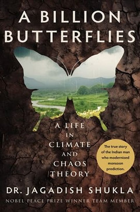 A front cover of the book "A Billion Butterflies" by Dr Jagdish Shukla.