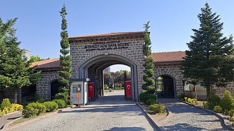 Main entrance to 'Golden Village Open Air Museum' of village Altinkoy near Ankara in Turkiye.