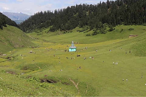 A view of the Bhal Padri grazing pasture in Bhaderwah area of Doda district in Chenab Valley region.