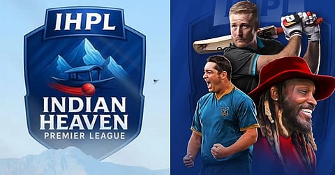 A logo of Indian Heaven Premier League and representational image of cricket players.