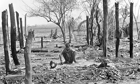 A file photo of survivors of Nellie Massacre of February 18, 1983 in Assam, India.