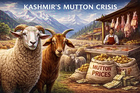 Kashmir's mutton crisis is due to less production than consumption annually.