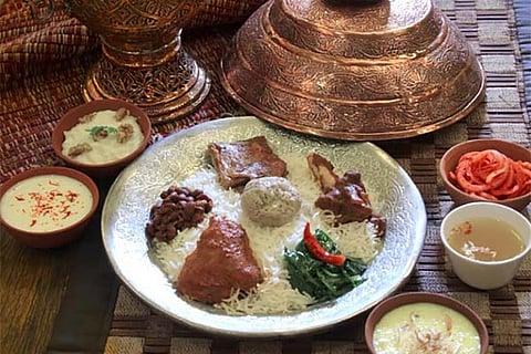 The thirty-six course meal, Kashmiri wazwan.
