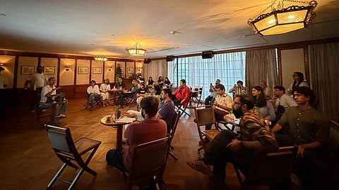 The Scriptwriters’ Huddle on Climate Storytelling underway at Soho House Mumbai. 