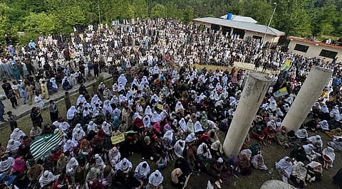 People of Pakistan administered Jammu and Kashmir staging a sit-in protest demonstration in Rawalakot, northern town of PaJK on Sunday, 15 June 2026.
