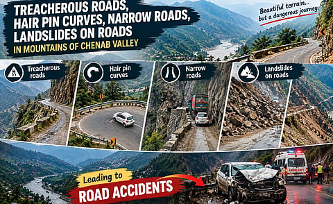 Unsafe roads of Chenab Valley have reported high number of roads accidents for many years in Jammu and Kashmir.
