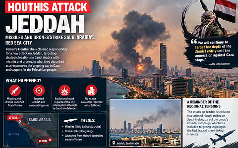 Houthis alleged attack on Jeddah with drones and missiles has been reported in recent days.