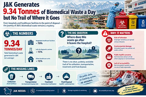 Jammu and Kashmir generates 9.34 tonnes of biomedical waste on daily basis, but there is no trail of where it goes. Image is representational.
