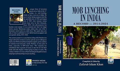 Front and back cover view of the book, "Mob Lynching in India: A Record - 2014-2024" by Zafarul-Islam Khan.