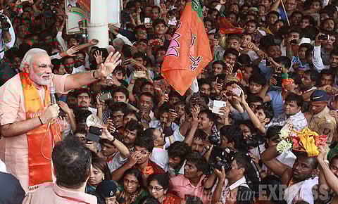 Rise of Hindu nationalism under Narendra Modi post-2014.
