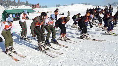 A file photo of snow-skiing in Gulmarg, Kashmir, where it is a popular sport. Photo/Open Source
