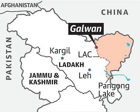Galwan Valley map, in Ladakh region, where Indian and Chinese troops clashed in June 2020. Image/Kashmirobserver.net

