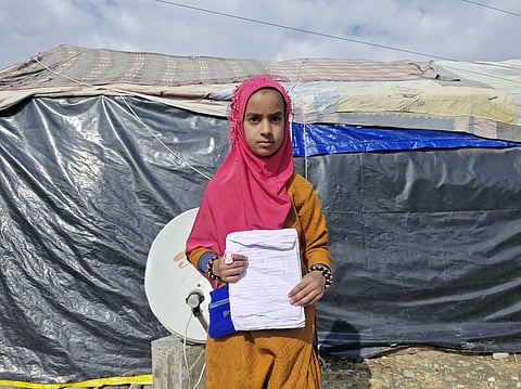 Shaziya, the only girl in her community attending school, holds onto her dreams. Photo/Saliq Manzoor
