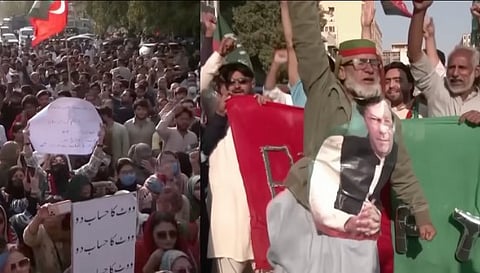 Collage: Pakistan turmoil screenshots compiled by Regina Johnson
