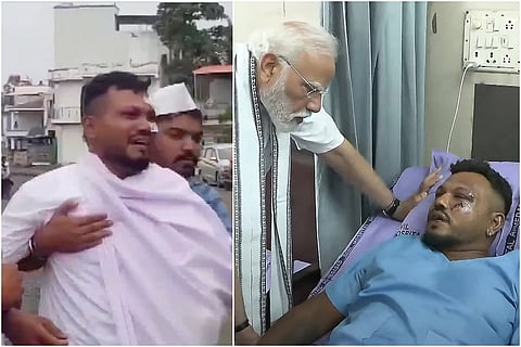 الناجي الوحيد من تحطم الطائرة الهندية ينهار في جنازة شقيقه