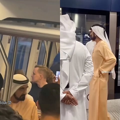 قائد بين الناس: محمد بن راشد يستقل ترام دبي ويتفاعل مع الركاب عن قرب