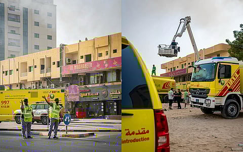 السيطرة على حريق في مبنى شاغر بعجمان دون إصابات