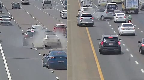 أبوظبي: حوادث مروعة بسبب التوقف المفاجئ للمركبات 