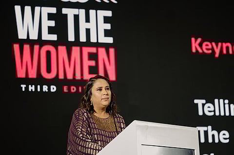 برخا دوت في حدث We the Women على قناة KT. الصورة: نيراج مورالي