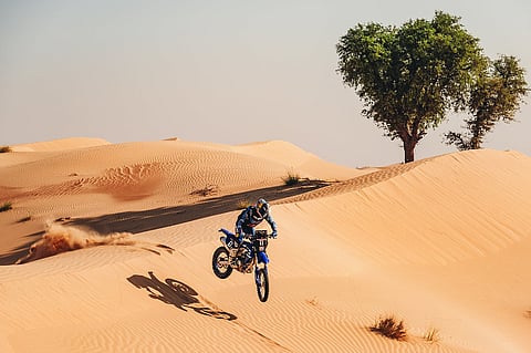 محمد البلوشي  في رالي دبي الدولي.