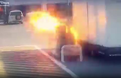 صورة: لقطة شاشة من فيديو نشرته هيئة الدفاع المدني والإسعاف العُمانية