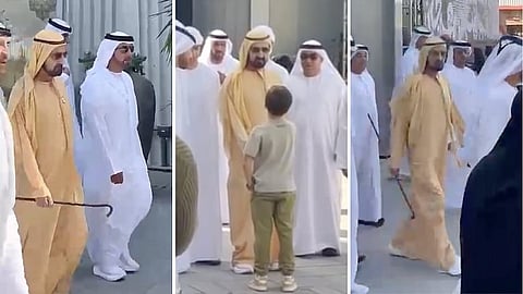 محمد بن راشد يُفاجئ زوار مهرجان "القوز للفنون" بزيارة غير معلنة