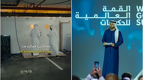 مكتب في مواقف السيارات.. "القرقاوي" يقدم درساً عالمياً في التواضع: القيادة عطاء لا ألقاب