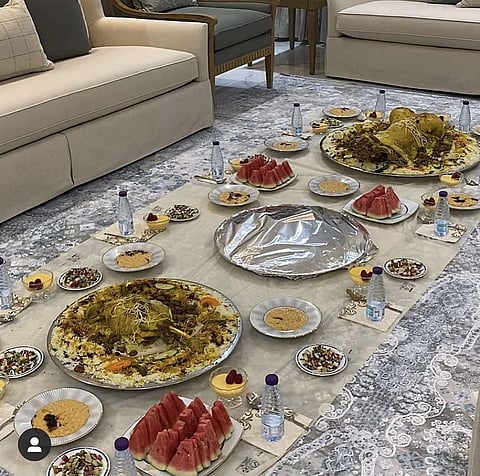 تجمع السحور في قرية رماح