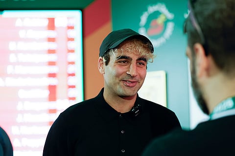 بنيامين حسن خلال حفل القرعة يوم السبت. 