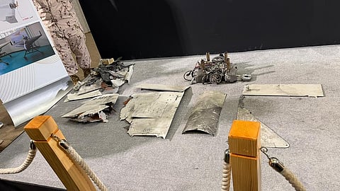 صورة لصواريخ وطائرات مسيرة إيرانية اعترضتها الإمارات