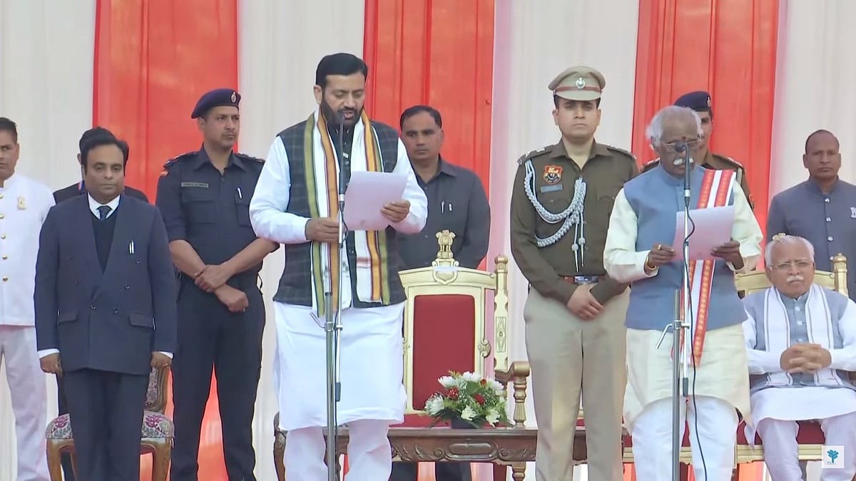 ஹரியானா முதல்வராக நயாப் சைனி பதவியேற்றார்